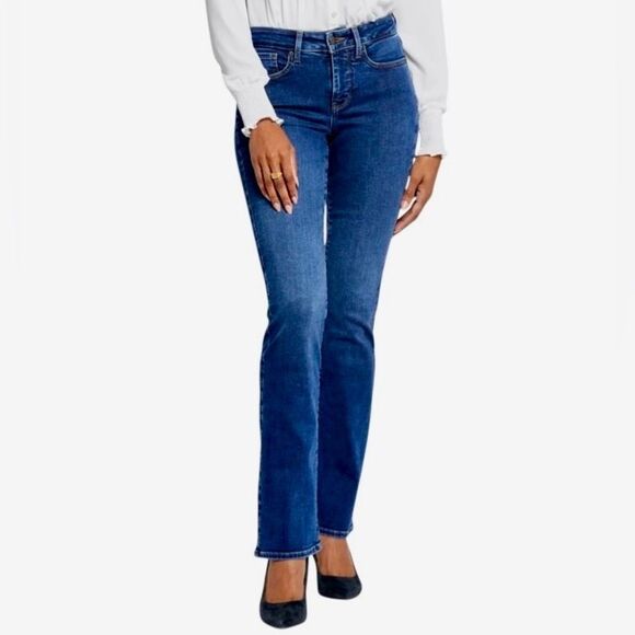 NYDJ Barbara Bootcut Jeans in Dark Blue Wash Women’s 4 - Picture 1 of 12